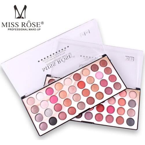 MISS ROSE36 Pearly Matte Eyeshadow 3D Colorful Waterproof Eyeshadow Palette Makeup