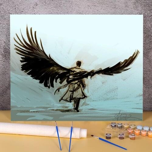 Portrait A Lonely Road DIY Painting By Numbers Package Acrylic Paints 40*50 Canvas Pictures Wall Decoration For Handiwork