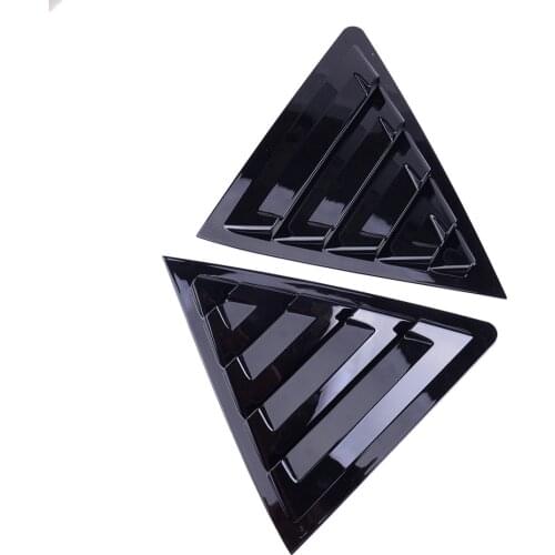 2Pcs Glossy Black Car Rear Side Window Scoop Louver Vent Cover Trim Fit for Toyota Corolla 2014 2015 2016 2017 2018