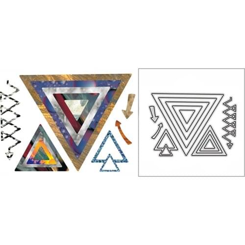 New Nesting Flag Arrows Craft Embossing Mold 2021 Metal Cutting Dies for DIY Decorative Scrapbooking Album Card Making No Stamps