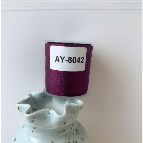 AY-8042 A Roll Wholesale 2mm-36mm 100% Pure Silk Embroidery Ribbons Handcraft Supply Double Faced Thin Taffeta Silk Ribbon