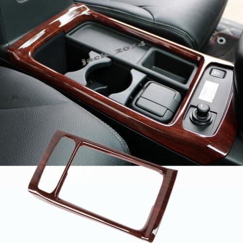 Peach wood grain water cup holder Panel Cover Trim for Honda CRV CR-V 2015-2016