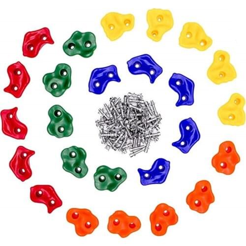 Climbing Rock Wall Stones Kids Adult Climbing Wall Grips Hand Feet Holds Grip Gymnastic Fitness Tool With Screws Outdoor Sports