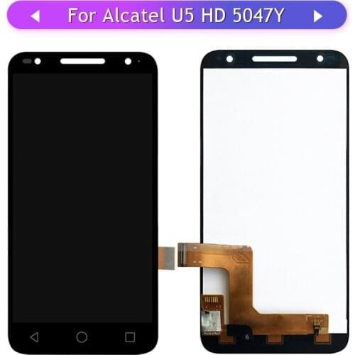 For Alcatel U5 HD 5047 5047D 5047I 5047U 5047Y Full Touch Screen LCD Display Assembly Glass Sensor Panel Digitizer Replacement