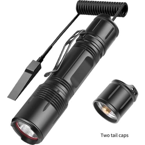 Tactical Flashlight 1100 Lumen Flashlight Rechargeable Outdoor Hunting Light 3 Gears Adjustable Hiking Camping Torch