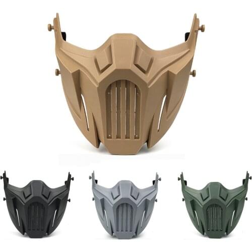 Tactical Airsoft Masks Hunting Half Face Iron Warrior Helmet Mask Military Paintball War Games Air Gun Shooting Protective Mask