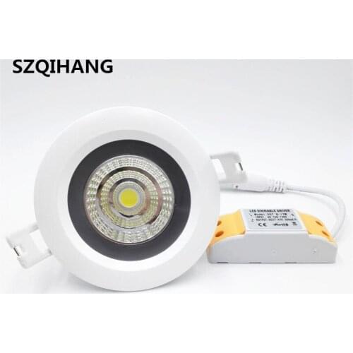 10W 12W 15W 20W IP65 waterproof Dimmable COB downlight Recessed COB Ceiling lamp led downlight led spot lamp AC110V AC220V