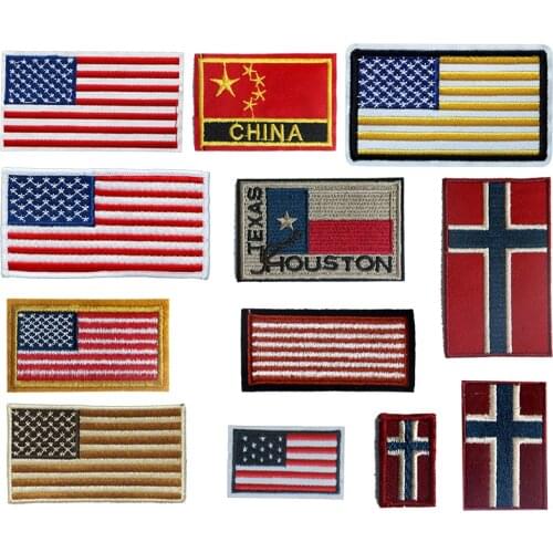 Embroidered Pieces Of National Flags and Badges, High-quality High-temperature Ironing Pieces For Clothing Decoration