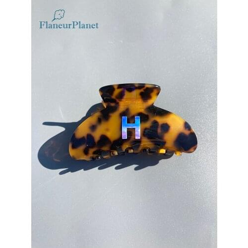 FlaneurPlanet Custom High Quality Large Tortoise Barrettes Banana Clips Hair Claw Personalized Gift for Women Girl