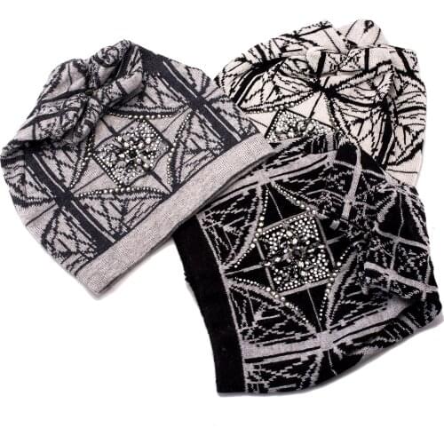 Womens Beanie Hat Cashmere Wool Blend Knitted Fashion Winter Warm Hat