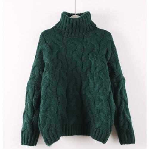 Women Winter Sweaters Fashion 2020 Women Winter Clothes Women Turn-down Collar Long Sleeve Solid Pullovers