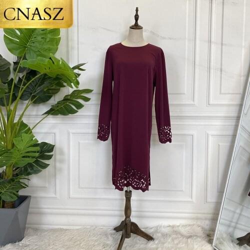 New Muslim Dress For Women Clothing Elegant Print Dress Evening Long Crewneck Dress Abaya High Quality