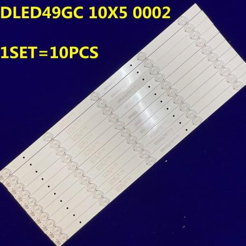 1set=10pcs LED Backlight strip 5 lamp For AOC LE49U7860 DLED49GC 10X5 0002 49PUF6261/T3