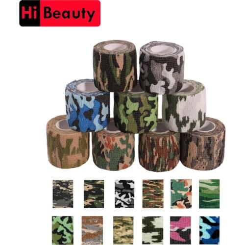 1 Roll 5*450cm Disposable Self-adhesive Flex Elastic Camouflage Bandage Tattoo Handle Grip Tube Wrap Elbow Stick Medical Tape
