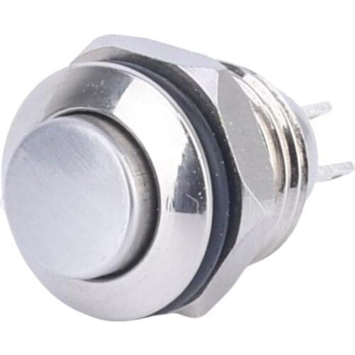 10MM Dia Metal Reset Push Button Waterproof Pin Terminal Momentary Button Switch