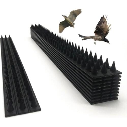 10PCS Plastic Pigeon Spikes Pest Control Anti Bird Easy Install Intruder Repellent Fence Wall Bird Spikes Length 4.9M