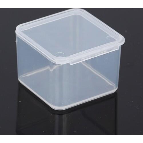 10pcs Small square transparent plastic box 30ml Refillable box