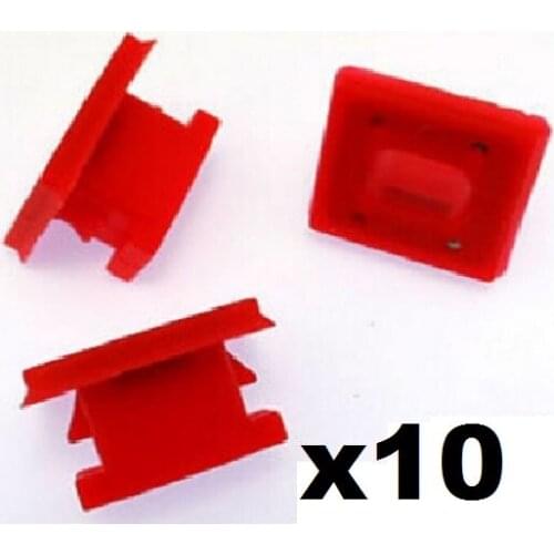 10x For BMW Dashboard Trim Strip Grommet. Red Clips for Dash Insert. E46 E83 E65 E66
