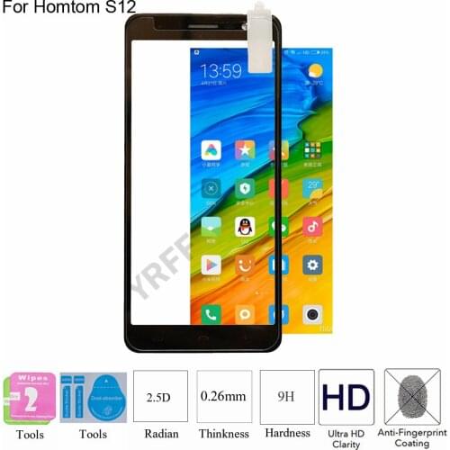 2PCS For Homtom S12 Tempered Glass Protective Explosion-proof Screen Protector Film For Homtom S12 2.5D 9H 0.26mm HD