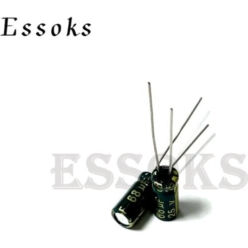 20pcs Electrolytic Capacitor 25V68UF 25V 68UF 5X11 mm High Frequency Low ESR Aluminum Capacitors