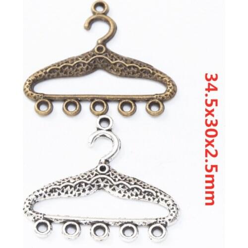 25 pieces of retro metal zinc alloy hanger pendant DIY handmade jewelry necklace making 8340
