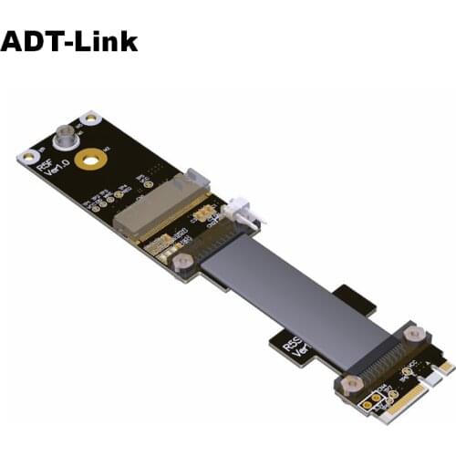 ADT-Link M.2 Key A.E. Extension Cable for M.2 WiFi Card GPU extension cable NGFF M2 PCIe x1 Extension Cable