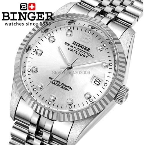 BINGER Mens Gold Watch