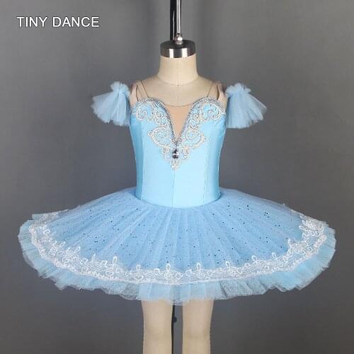 Pale Blue Ballet Dance Tutu Professional Ballet Pancake Tutu Solo Dance Ballerina Costume 11 Sizes for Child and Adult BLL115