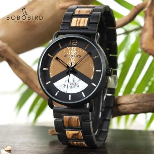 BOBO BIRD Wooden Watches Promotion Sale Luxury Stylish Strap Quartz Wristwatch relogio masculino Chronograph In Gift Box OEM