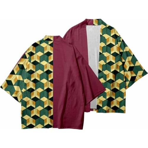 Anime Kimono Kimono Haori Yukata Cosplay Women/men Demon Slayer Kimetsu No Yaiba Japan clothes Summer Casual Clothes 2020