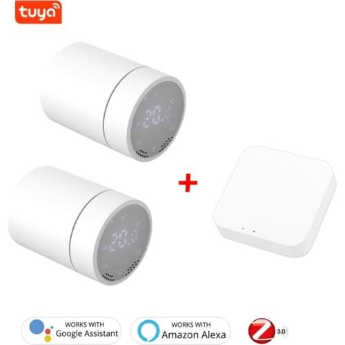 Tuya ZigBee3.0 Smart Radiator Actuator Touchable Display Programmable Thermostatic Radiator Valve Temperature Controller