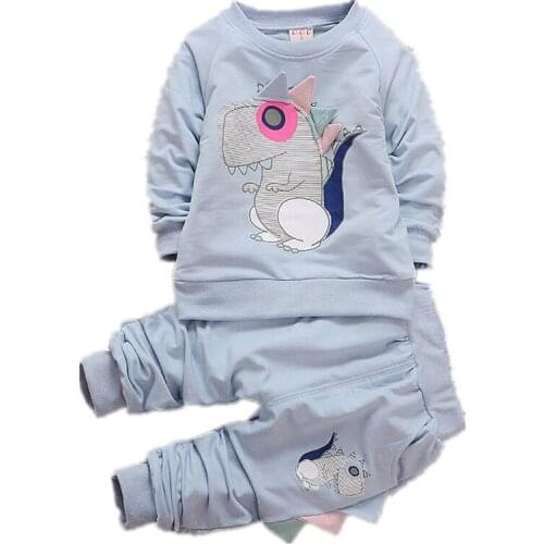 Baby Sets Childrens Clothing Spring Suit Two-piece Cartoon Long Sleeve Suit Boys Girls Sport Clothes Sets Tracksuits 0-4 Ages