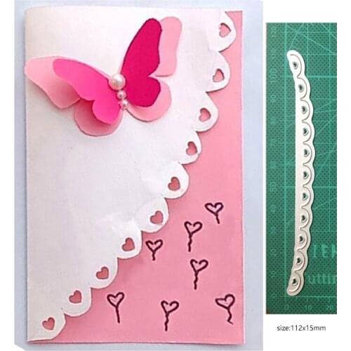 Craft dies Metal Cutting Dies Heart Strip Border Scrapbooking dies Decoration Embossing die cut Handcraft Dies Cutting new 2021