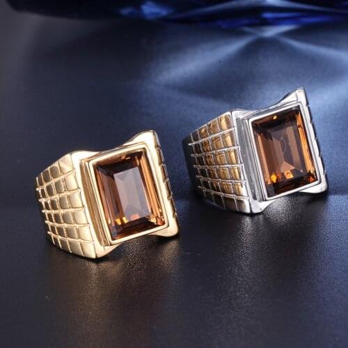 20mm Titanium Steel Domineering Ring Geometric Lattice Pattern Ring for Men Boys Hip Hop Punk Style Party Jewelry