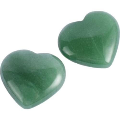 Jade heart-shape beads natural Aventurine crystal mineral Miniature home decoration accessory wedding favors gifts healing