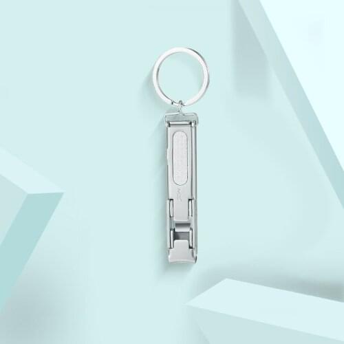 Ultra-thin Foldable Hand Toe Nail Clipper Cutter Trimmer Stainless Keychain Wholesale High Quality Manicure nail tools Key Ring