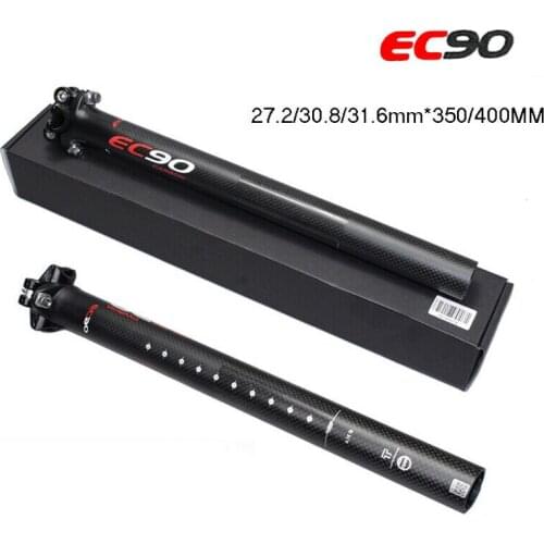 EC 90 Full Carbon Fiber Bicycle Seatpost Road Mtb Bike Seat Post 27.2/30.8/31.6*350/400mm Bicycle Seat Parts