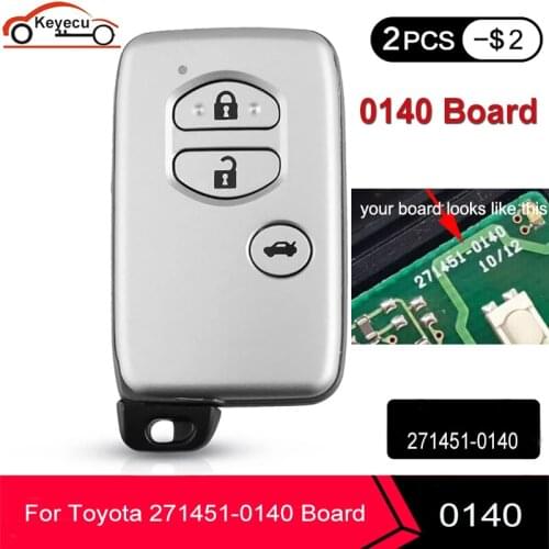 KEYECU Prox Smart Remote Control Car Key With 3 Buttons 433MHz for Toyota Camry Crown Mark X Majesta 271451-0140