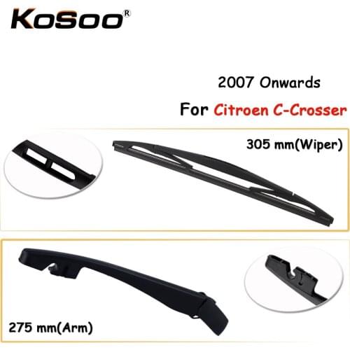 KOSOO Auto Rear Car Wiper Blade For Citroen C-Crosser,305mm 2007 Onwards Rear Window Windshield Wiper Blades Arm,Car Accessories