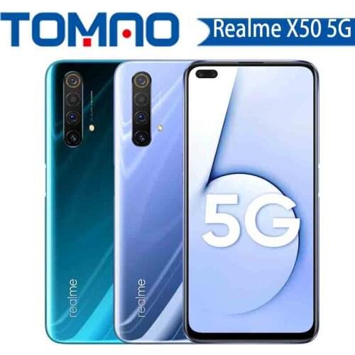 Global ROM Realme X50 5G Smartphone 6GB 8GB 12GB RAM 64GB 128GB 256GB ROM Snapdragon 765G 64.0 MP Camera 4200mAh Android 10