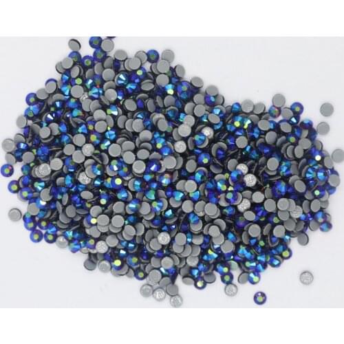 Black AB стразы SS6~SS30 Hotfix Rhinestones Iron On Flatback Glass Nail Art Rhinestone Crystal AB DIY Decorations