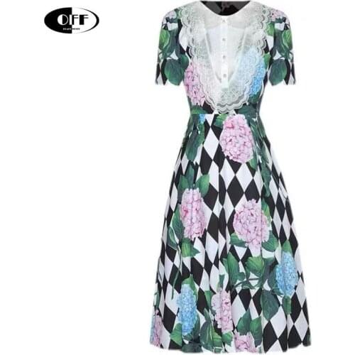 Fashion Designer Summer Dress Women O-neck Short Sleeve Lace Up Floral Elegant Chic Traf Zevity Ruffles Party Dresses Vestidos Z