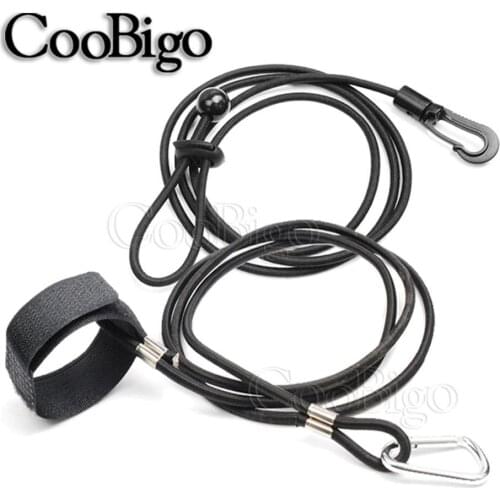 1pcs Length 43.3" Canoe Kayak Paddle Leash Clip Safety Fishing Rod Tether Holder Lanyard