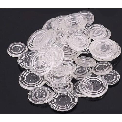 10pcs desk/table round rubber pad desktop suction cup non-slip pad glass silicone tea table pad double-sided particle-absorbing