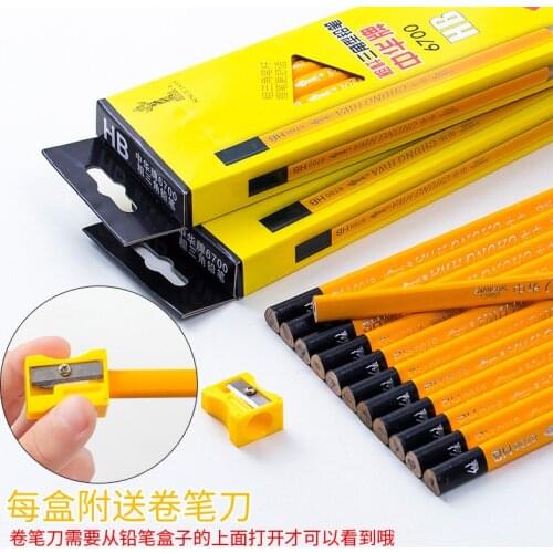 12PCS China Brand Big Triangle Pencil Childrens Corrective Grip Posture HB Thick Rod Kindergarten Primary School Pupils Practi