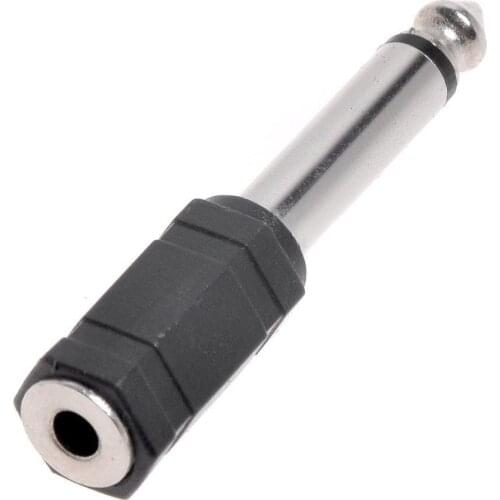 2pcs 6.35mm 1/4 Male to 3.5mm 1/8 Female Mono Audio Mic Plug Adapter Jack