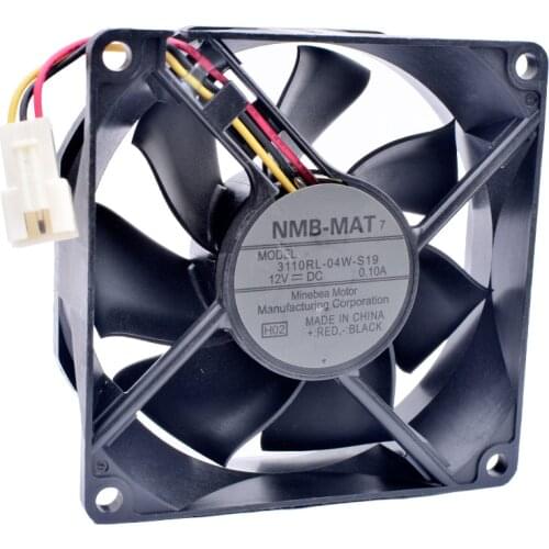 3110RL-04W-S19 8cm 80mm fan 80x80x25mm DC12V 0.10A 3 wires for 50 inch Panasonic Plasma TH-42PV8C TH-42PZ80C