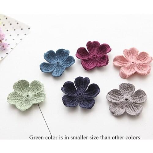 5cm Handmade cotton petal Flowers girls Hair Accessories