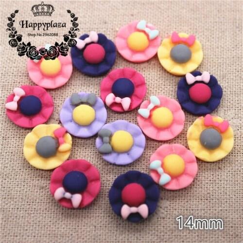 50PCS Mix Colors Cute Resin Small Girl Hat Flat back Cabochon DIY Jewelry/Craft Scrapbook Decoration,14mm