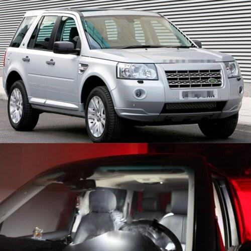 Car Accessories 10pcs LED Bulb Interior Lights Package Kit 12V Map Lights For landrover Freelander2 2010-2014 Car Stying